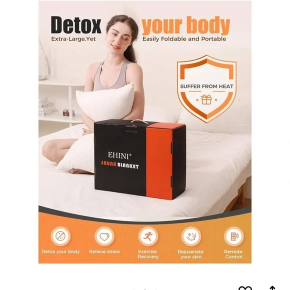 Ehinil Black Sauna Blanket - Picture 4 of 6